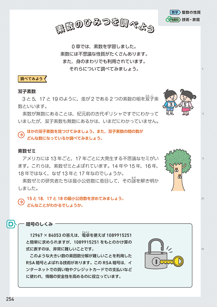 数学 1年 254ページ